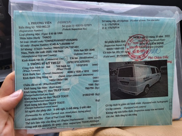 Hãng khác BÁN LẠI XE THACO SẢN XUẤT NĂM 2020