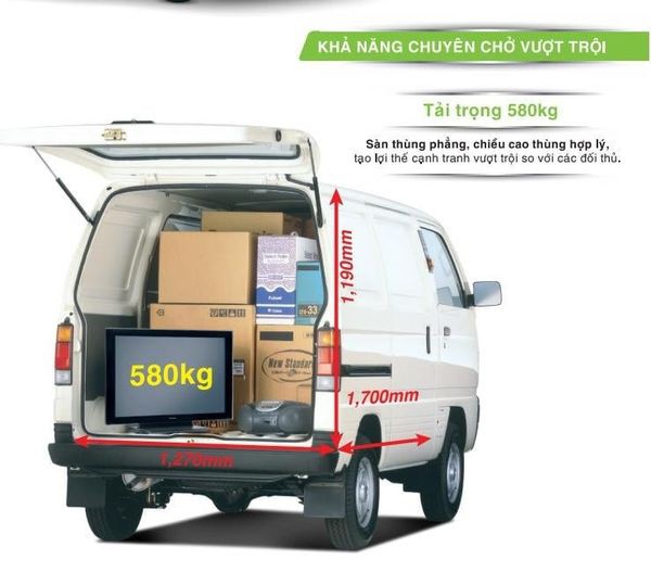 Suzuki Super-Carry Van Xe bán tải Suzuki Van 580kg: 0934305565